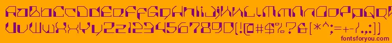 CilicaVirus Font – Purple Fonts on Orange Background