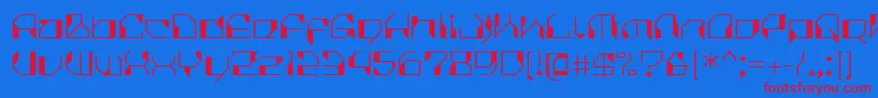 CilicaVirus-fontti – punaiset fontit sinisellä taustalla