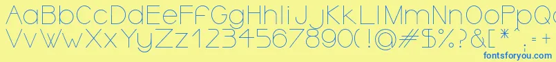 OrmontLight Font – Blue Fonts on Yellow Background