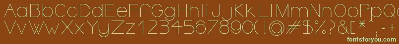 Шрифт OrmontLight – зелёные шрифты на коричневом фоне