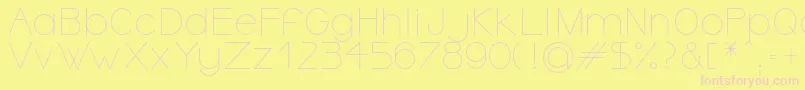 OrmontLight Font – Pink Fonts on Yellow Background