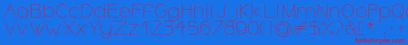 OrmontLight Font – Red Fonts on Blue Background