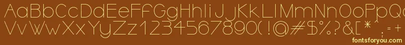 Шрифт OrmontLight – жёлтые шрифты на коричневом фоне