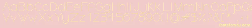 OrmontLight Font – Yellow Fonts on Pink Background