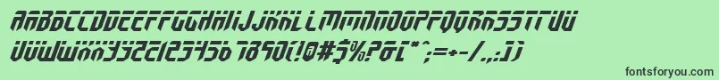 フォントFedyralExpandedItalic – 緑の背景に黒い文字