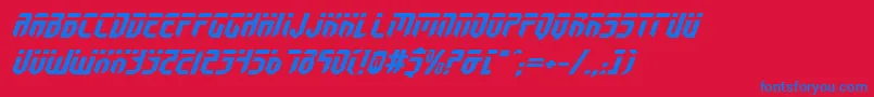 FedyralExpandedItalic Font – Blue Fonts on Red Background