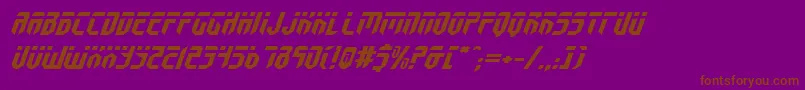 FedyralExpandedItalic Font – Brown Fonts on Purple Background