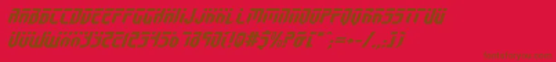 FedyralExpandedItalic Font – Brown Fonts on Red Background
