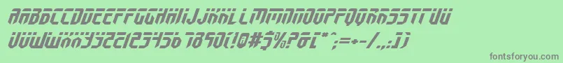 フォントFedyralExpandedItalic – 緑の背景に灰色の文字