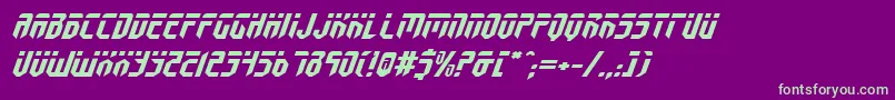 FedyralExpandedItalic Font – Green Fonts on Purple Background