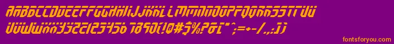 FedyralExpandedItalic Font – Orange Fonts on Purple Background