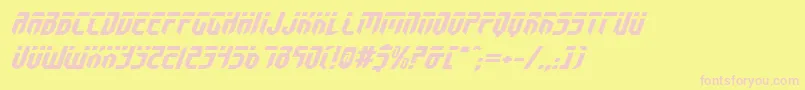 FedyralExpandedItalic Font – Pink Fonts on Yellow Background