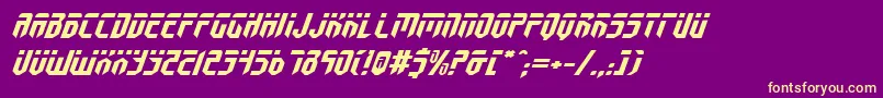 FedyralExpandedItalic Font – Yellow Fonts on Purple Background