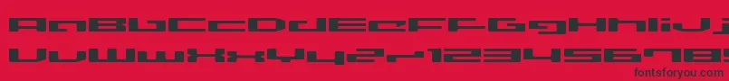 Lvdcd Font – Black Fonts on Red Background