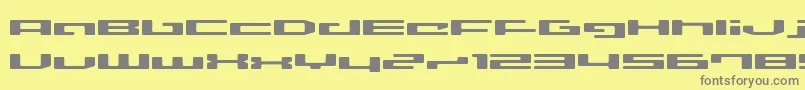 Lvdcd-Schriftart – Graue Schriften auf gelbem Hintergrund