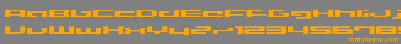 Lvdcd-Schriftart – Orangefarbene Schriften auf grauem Hintergrund