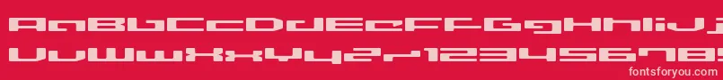 フォントLvdcd – 赤い背景にピンクのフォント
