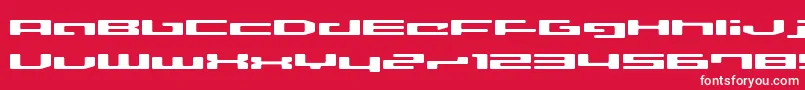 Lvdcd Font – White Fonts on Red Background