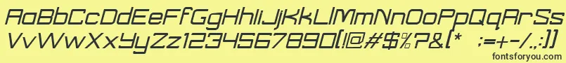 TayloritalicRegular Font – Black Fonts on Yellow Background