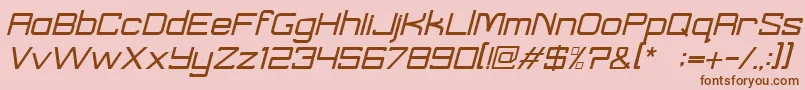 TayloritalicRegular Font – Brown Fonts on Pink Background