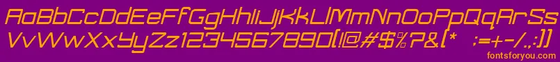 TayloritalicRegular Font – Orange Fonts on Purple Background