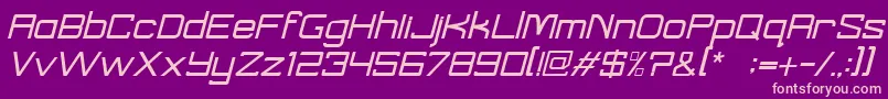 TayloritalicRegular Font – Pink Fonts on Purple Background