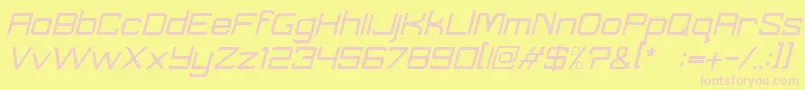 TayloritalicRegular Font – Pink Fonts on Yellow Background