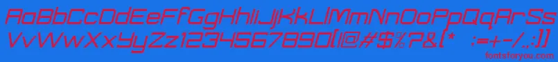 TayloritalicRegular Font – Red Fonts on Blue Background