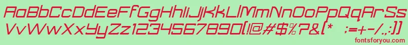 TayloritalicRegular Font – Red Fonts on Green Background