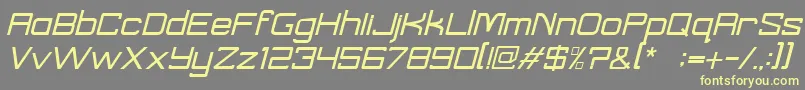 TayloritalicRegular Font – Yellow Fonts on Gray Background