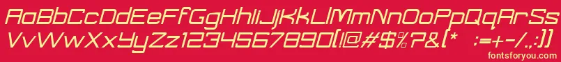 TayloritalicRegular Font – Yellow Fonts on Red Background