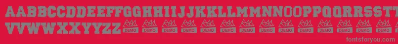 fuente Retrohand – Fuentes Grises Sobre Fondo Rojo