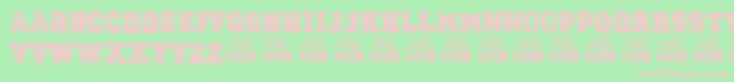 Retrohand Font – Pink Fonts on Green Background