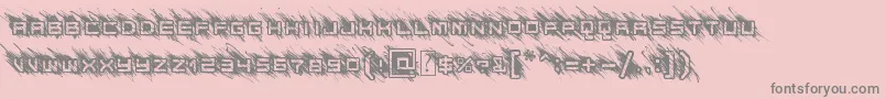 Fonte BadBehaviour – fontes cinzas em um fundo rosa