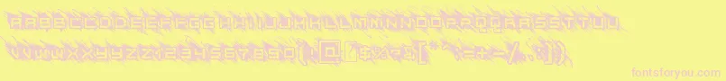 BadBehaviour Font – Pink Fonts on Yellow Background