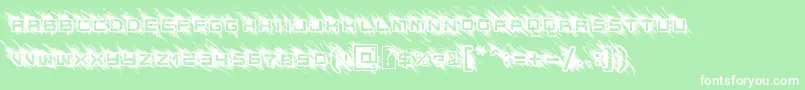 フォントBadBehaviour – 緑の背景に白い文字