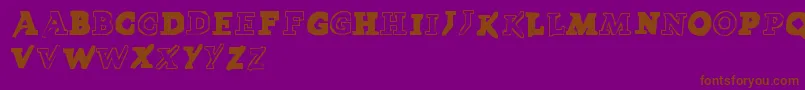LmsPokedex Font – Brown Fonts on Purple Background