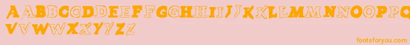 LmsPokedex Font – Orange Fonts on Pink Background