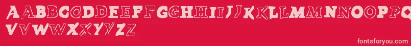 Шрифт LmsPokedex – розовые шрифты на красном фоне