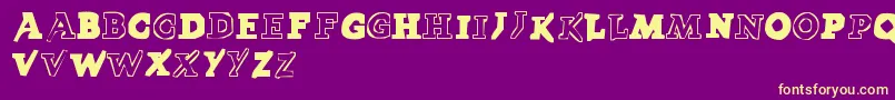 LmsPokedex Font – Yellow Fonts on Purple Background