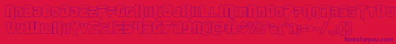 Omegaforceout12 Font – Purple Fonts on Red Background