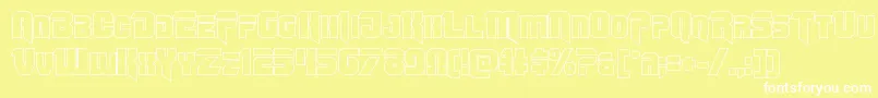 Omegaforceout12 Font – White Fonts on Yellow Background