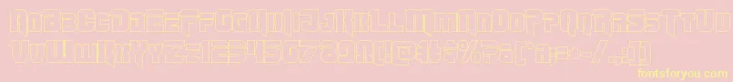 Omegaforceout12 Font – Yellow Fonts on Pink Background