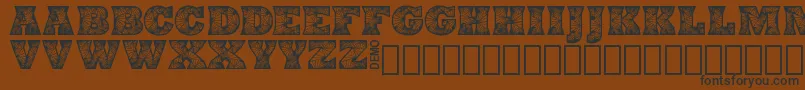 EdyraDemo Font – Black Fonts on Brown Background