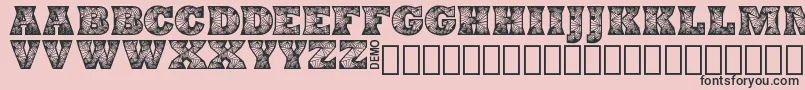 EdyraDemo Font – Black Fonts on Pink Background
