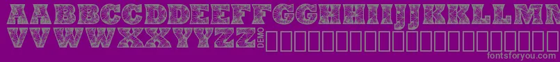 EdyraDemo Font – Gray Fonts on Purple Background