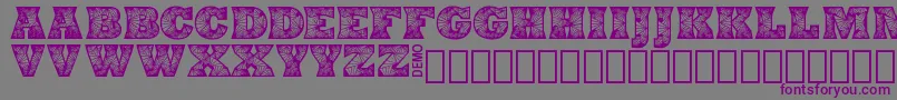 Шрифт EdyraDemo – фиолетовые шрифты на сером фоне