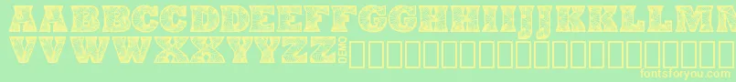 EdyraDemo Font – Yellow Fonts on Green Background