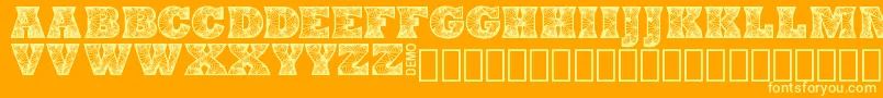 EdyraDemo Font – Yellow Fonts on Orange Background