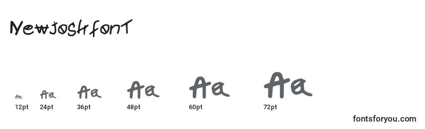 Размеры шрифта Newjoshfont